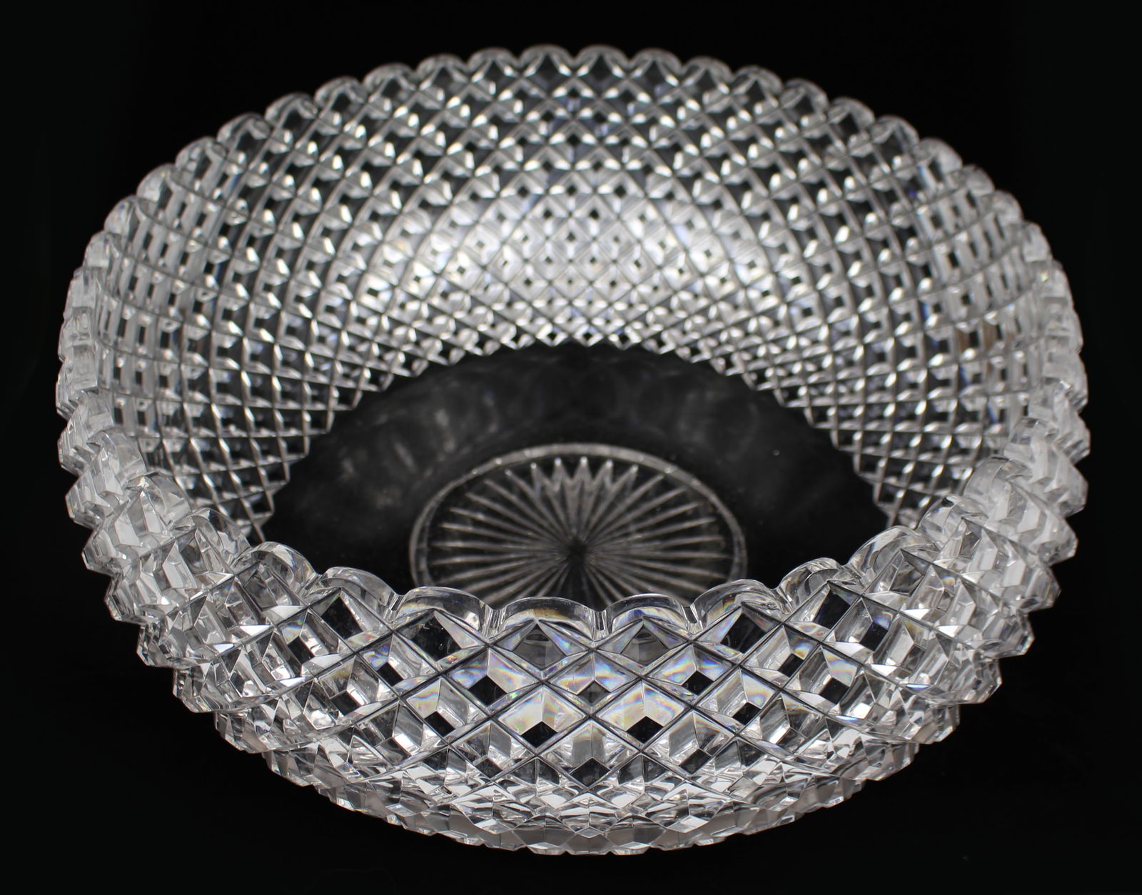 Monumental Hand-Cut Crystal Centrepiece Bowl c.1935 - 7