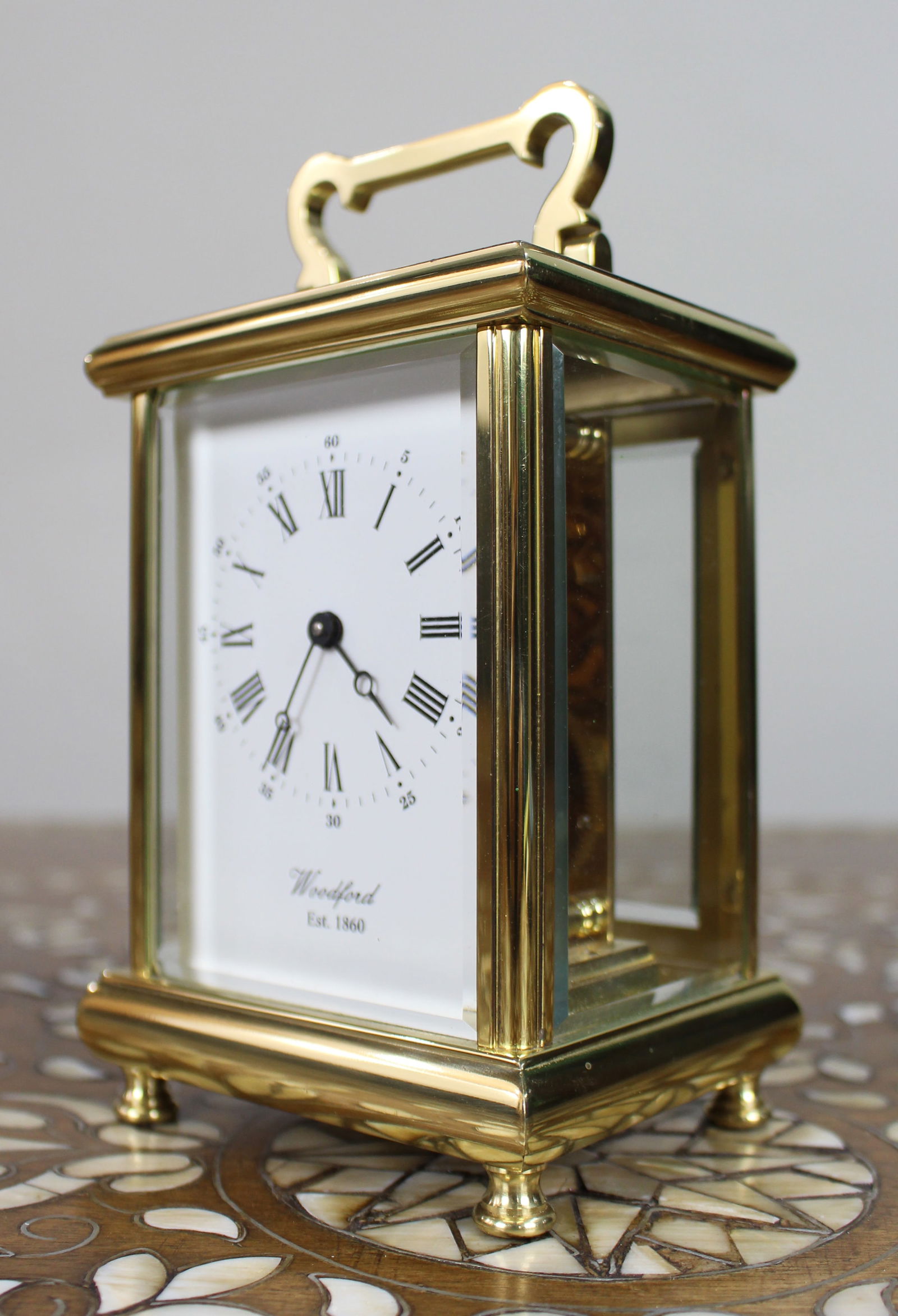 Woodford Brass Carriage Clock, Late 20th Century - 9