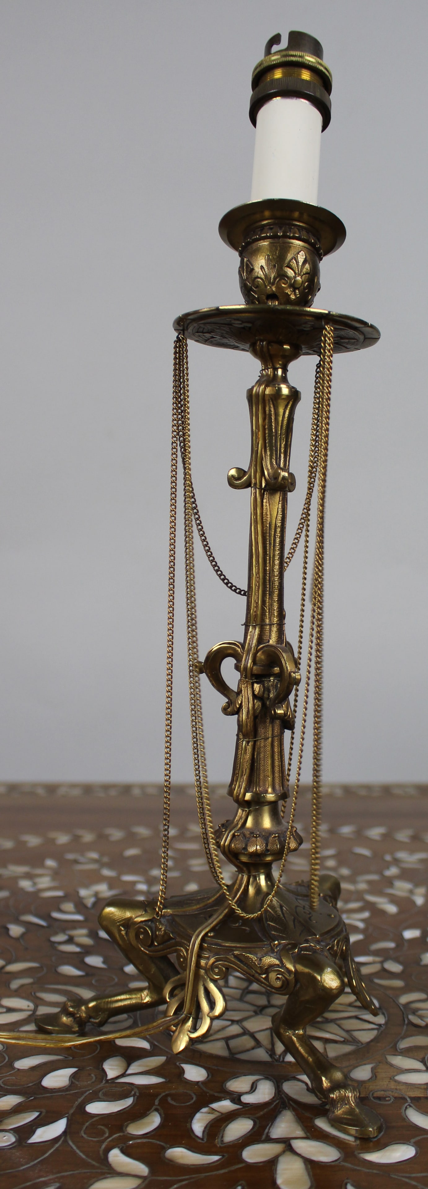 Vintage Gilt Brass Table Lamp – Neoclassical Revival, c.1930 - 2