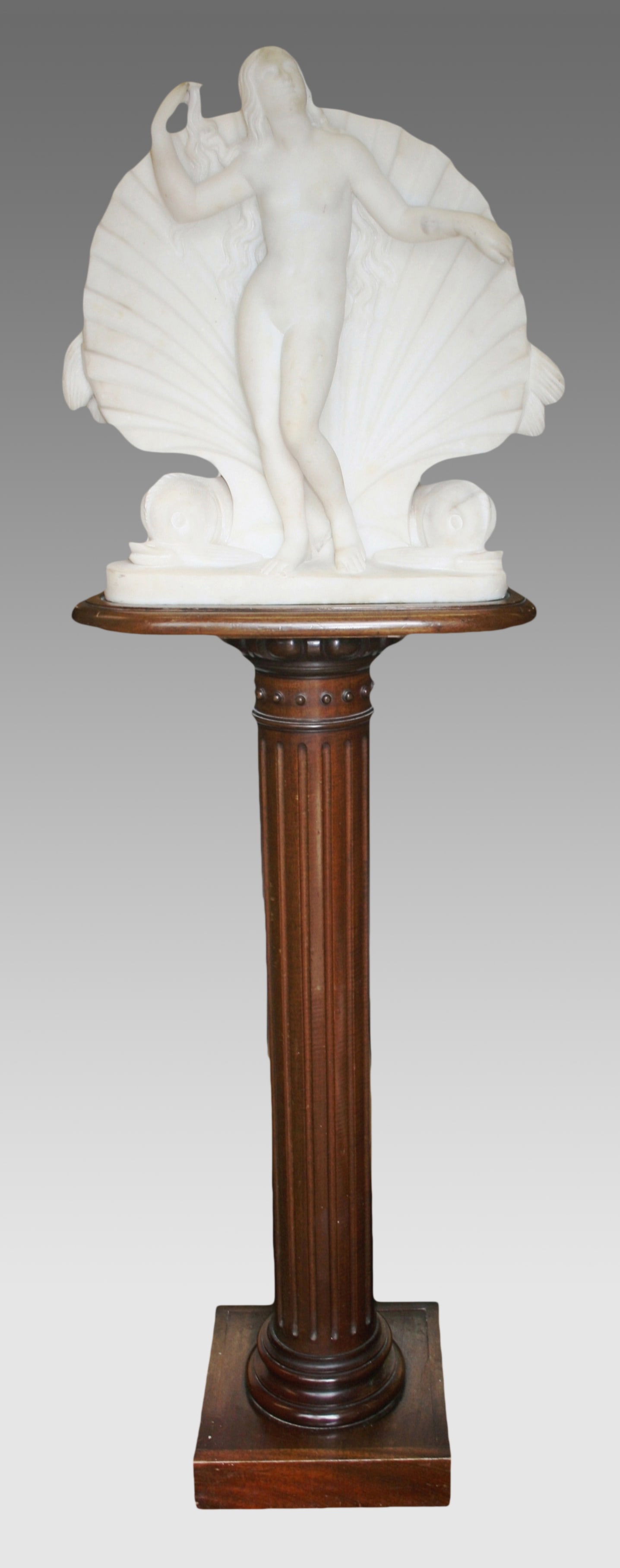 Early 19th c. Marble Sculpture of Venus on Mahogany Pedestal (1 of 16)