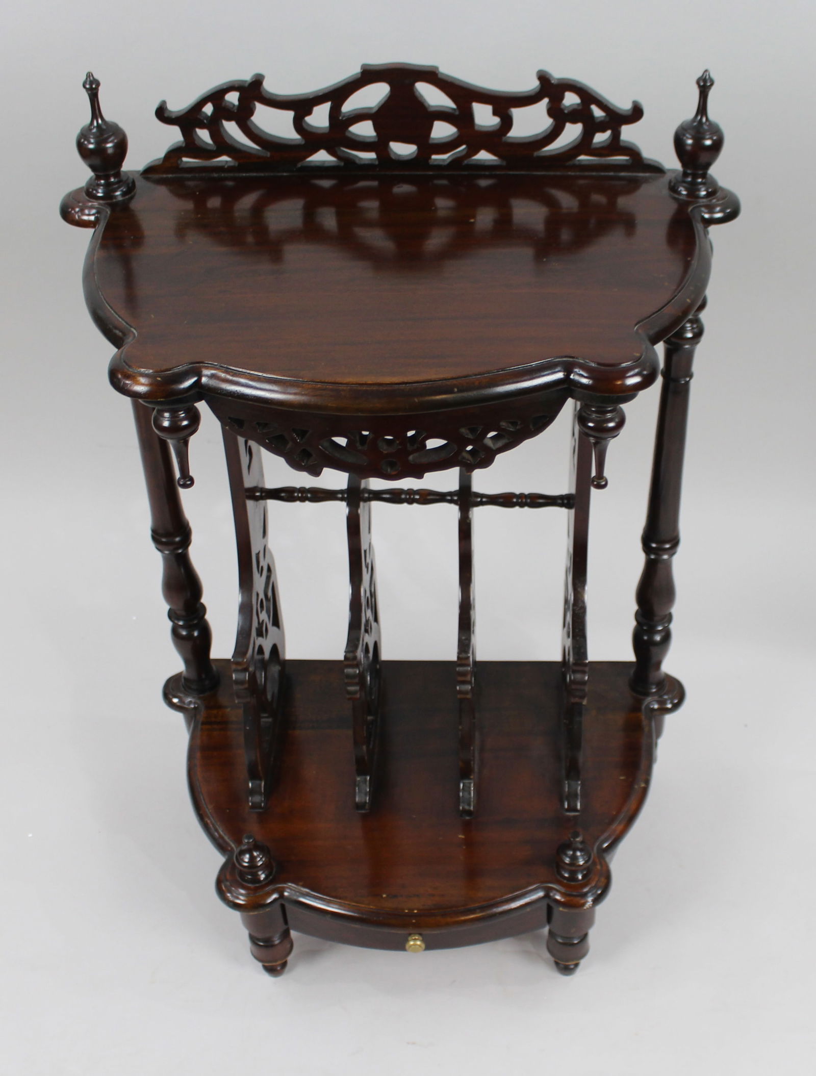 Vintage Mahogany Magazine Rack - 2