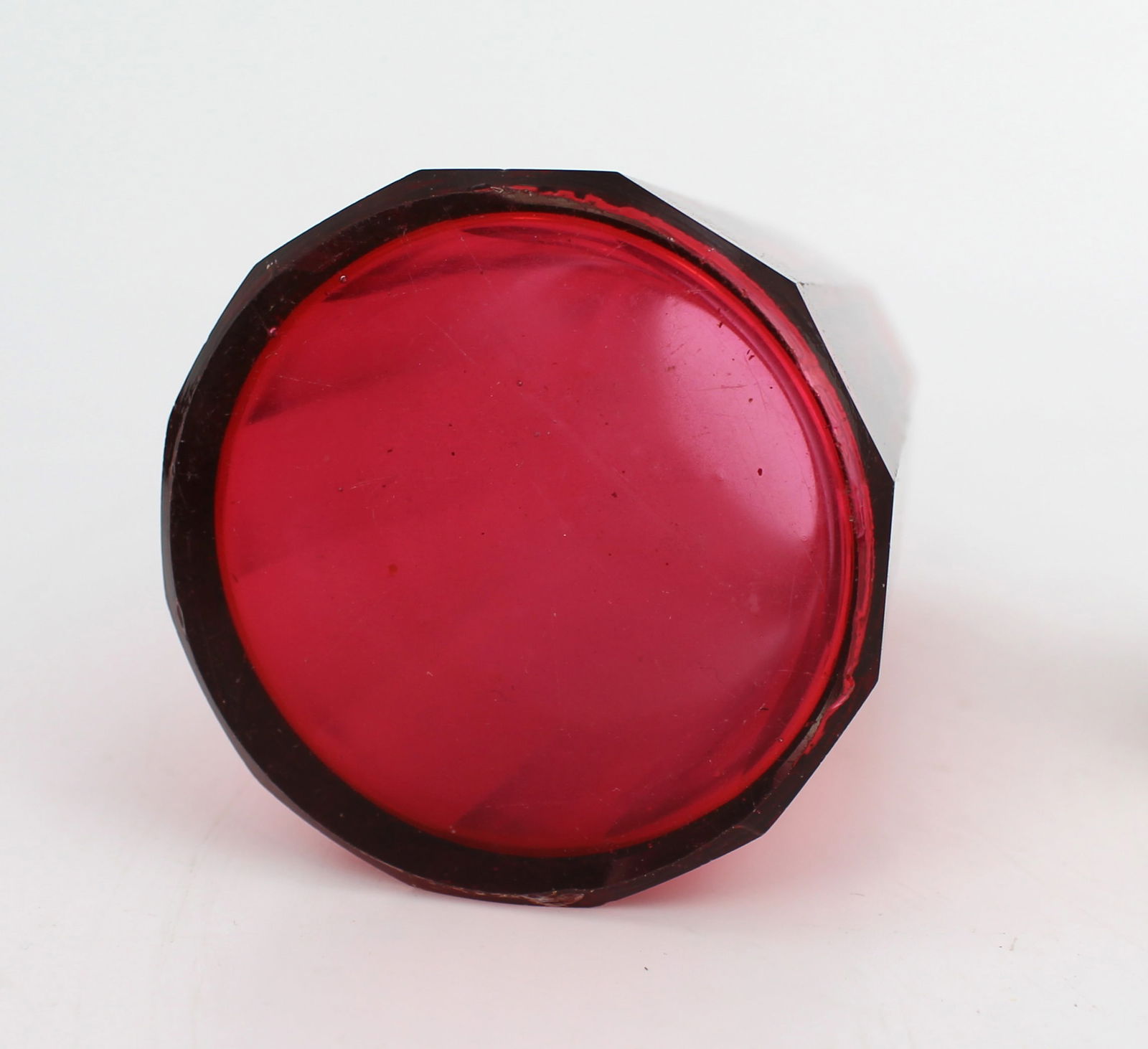 Antique Victorian Cranberry Glass Sugar Dredger - 4