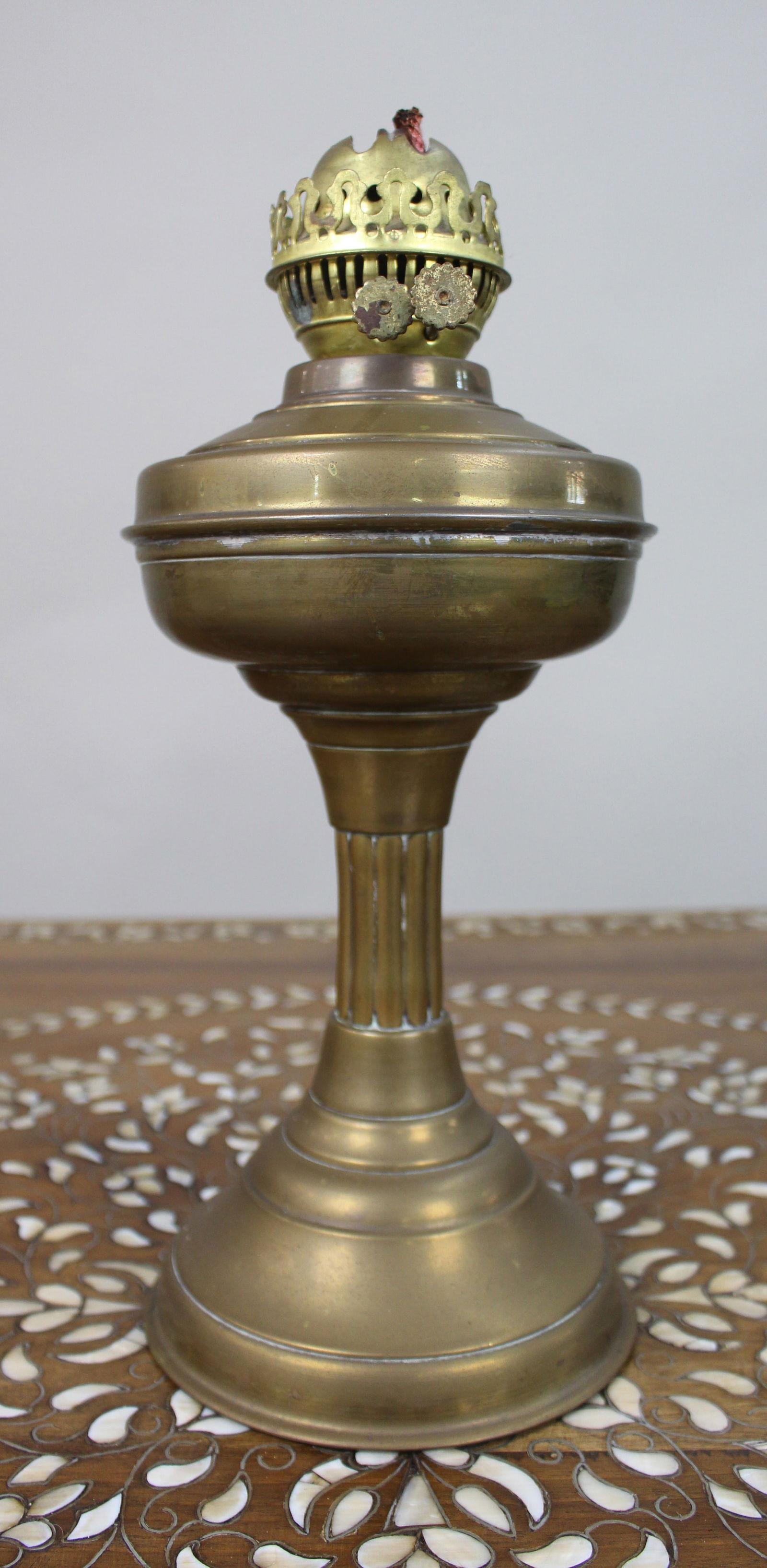 Antique Brass Duplex Oil Lamp (1 of 5)