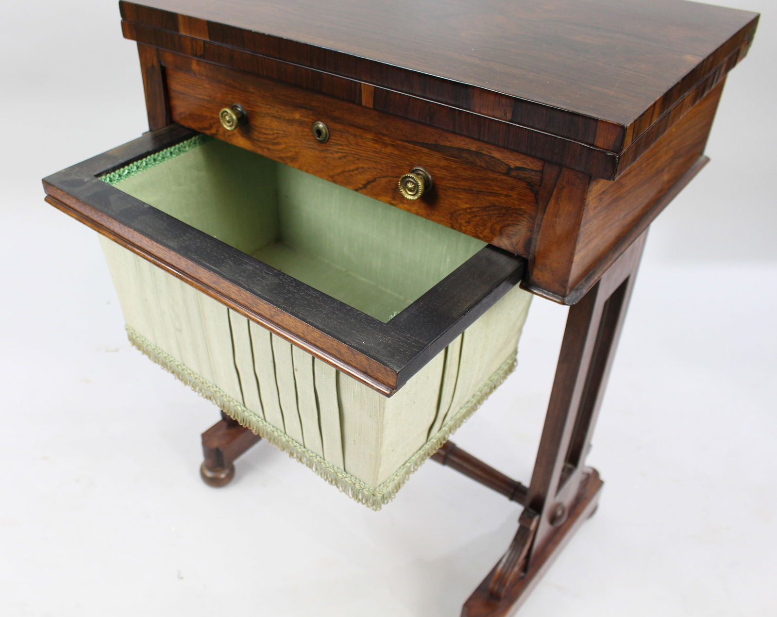 Regency Rosewood Work and Games Table c.1820 - 10