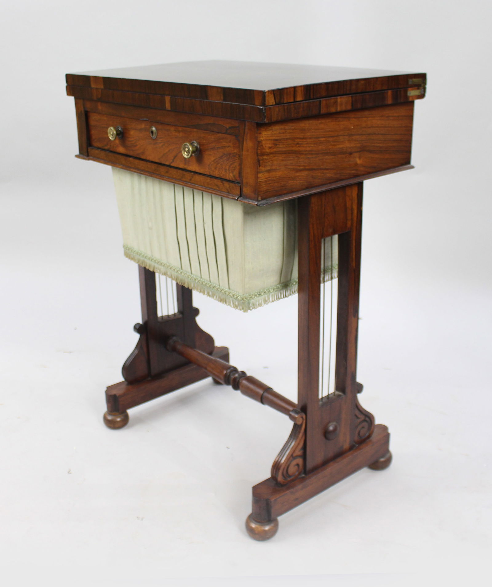 Regency Rosewood Work and Games Table c.1820 - 3