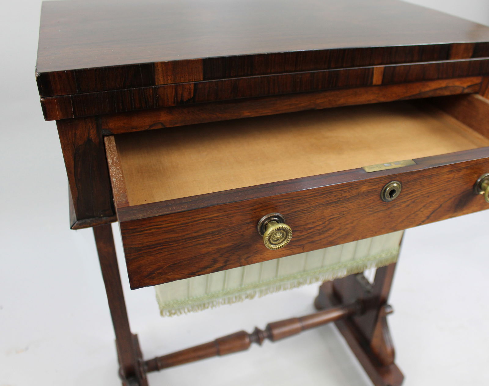Regency Rosewood Work and Games Table c.1820 - 9