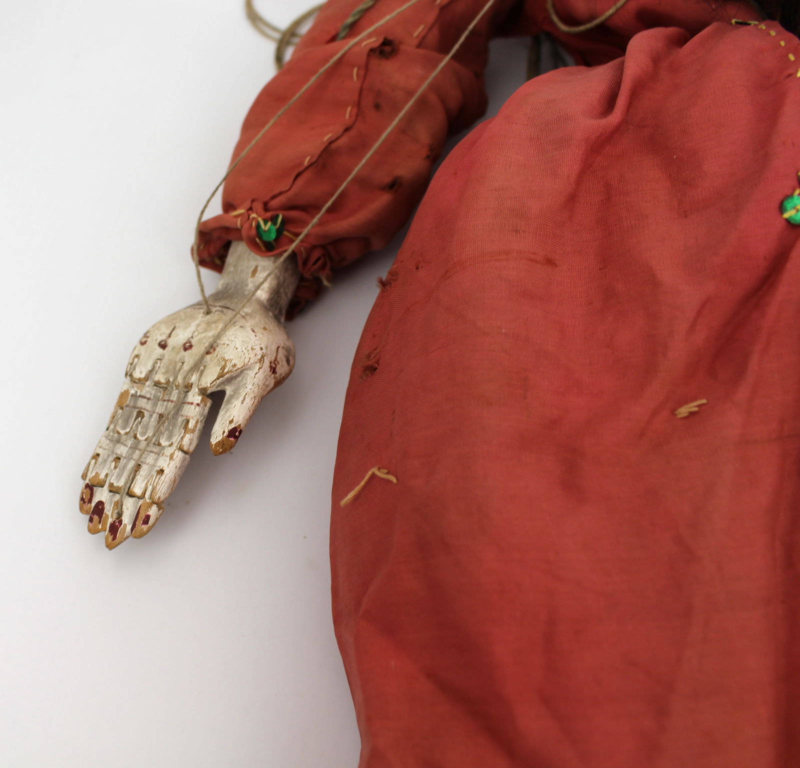 Antique Oriental Hand-Carved Wooden Marionette - 3