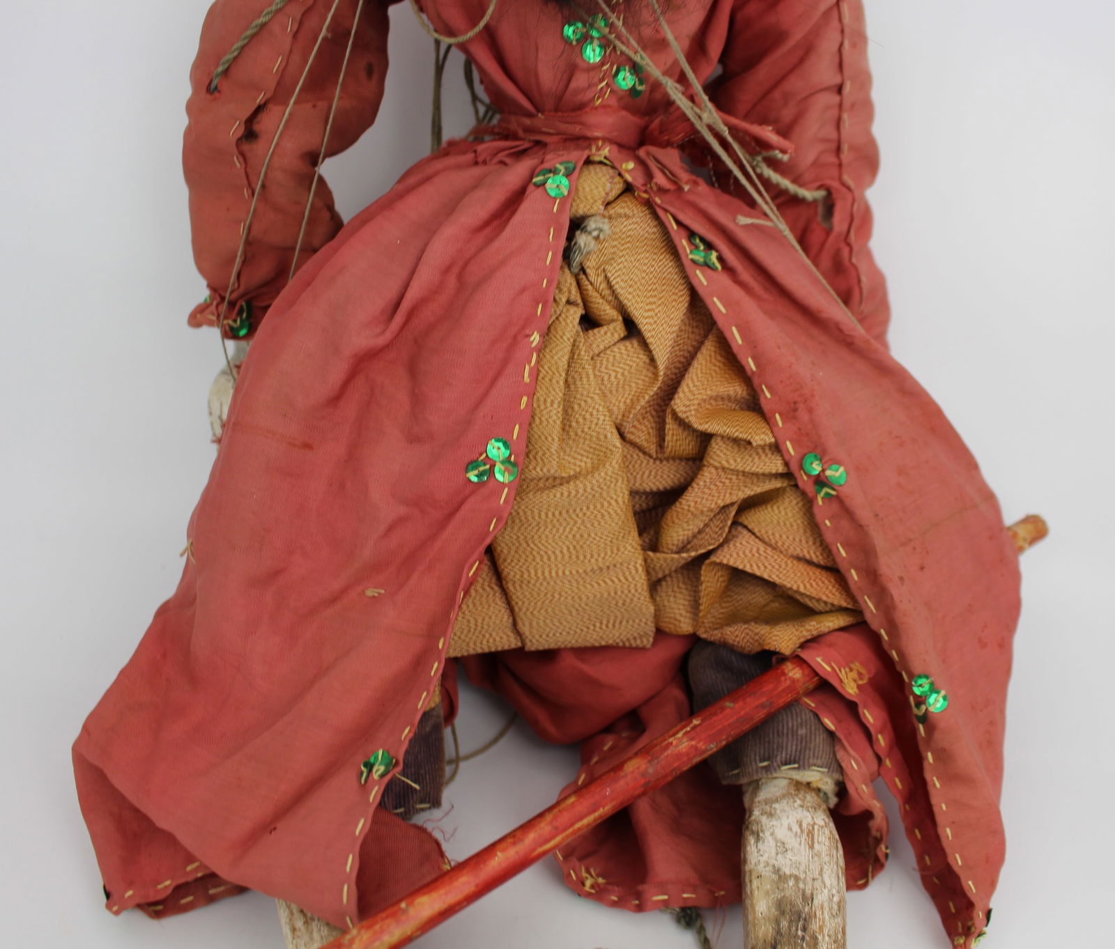 Antique Oriental Hand-Carved Wooden Marionette - 5