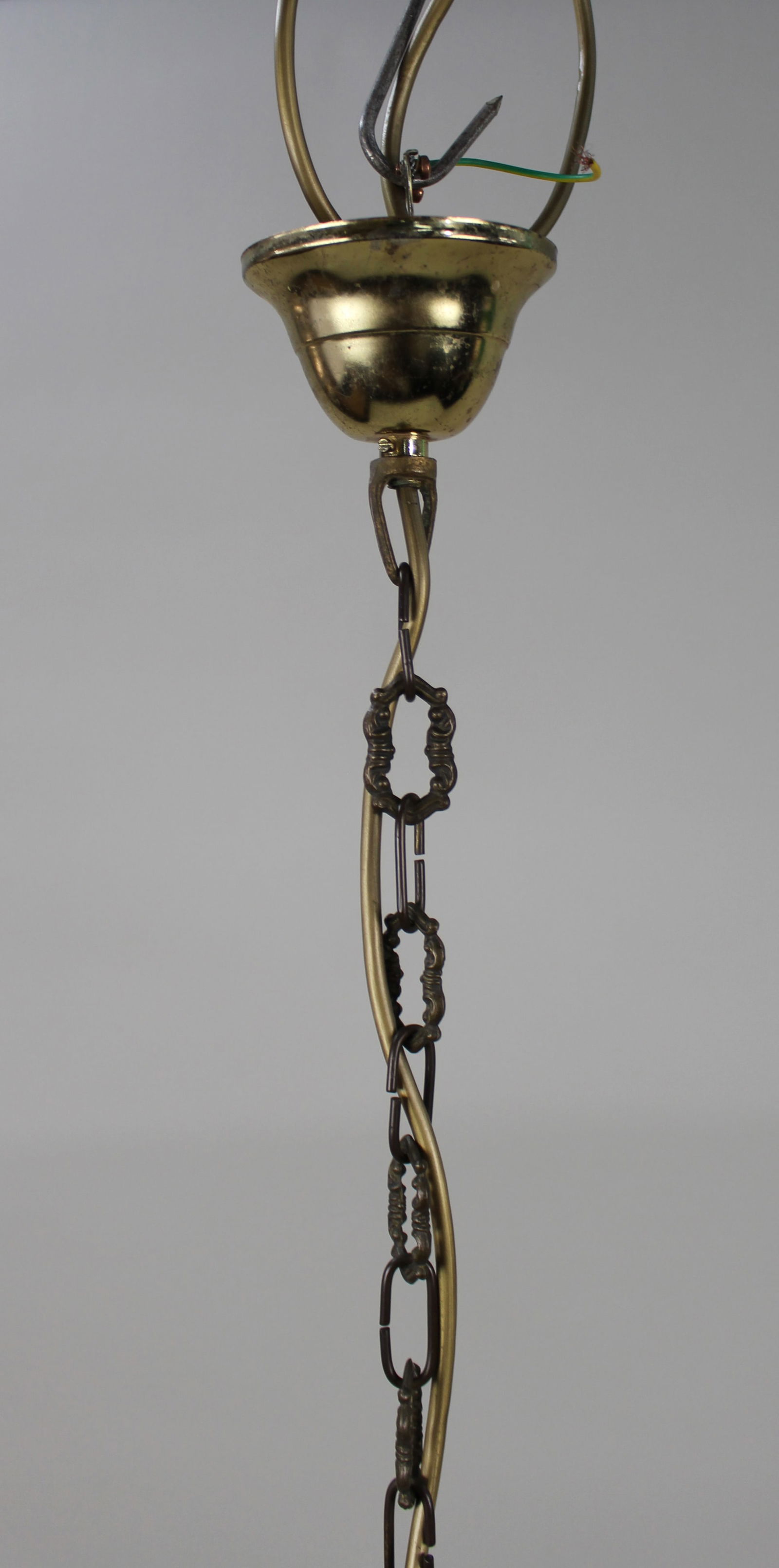 Vintage French Crystal and Gilt Metal Chandelier - 7