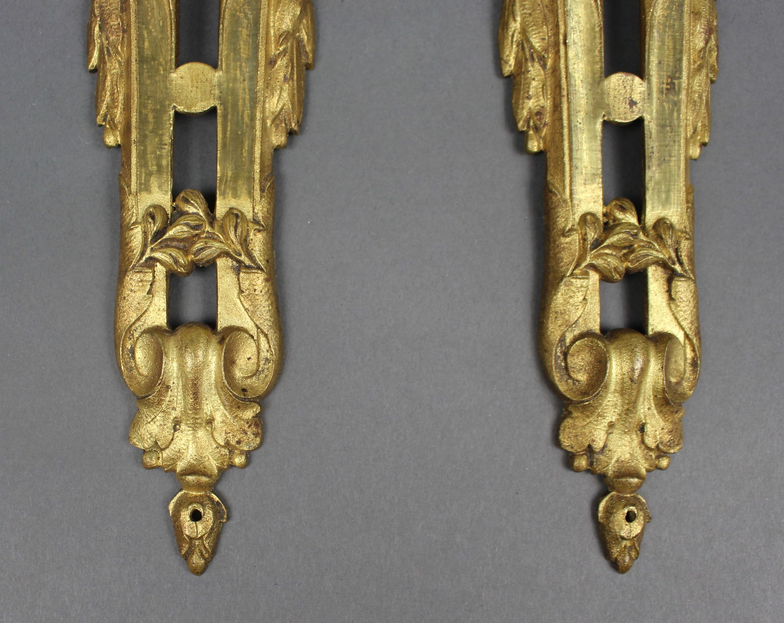 Pair of Louis XVI Style Gilt Bronze Furniture Mounts c.1890 - 3