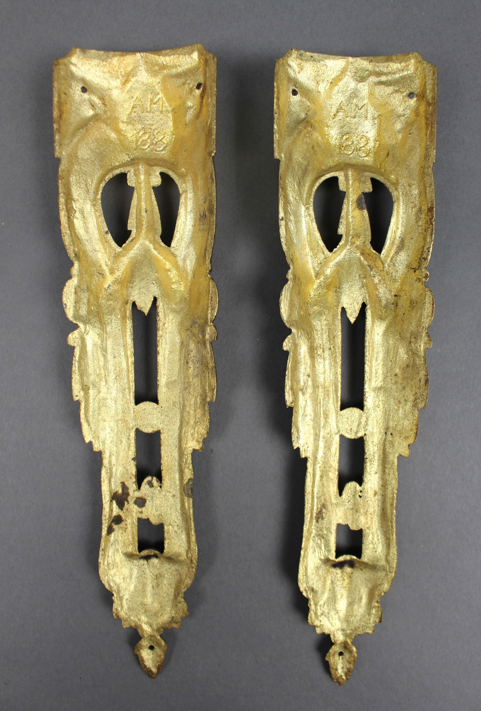 Pair of Louis XVI Style Gilt Bronze Furniture Mounts c.1890 - 4