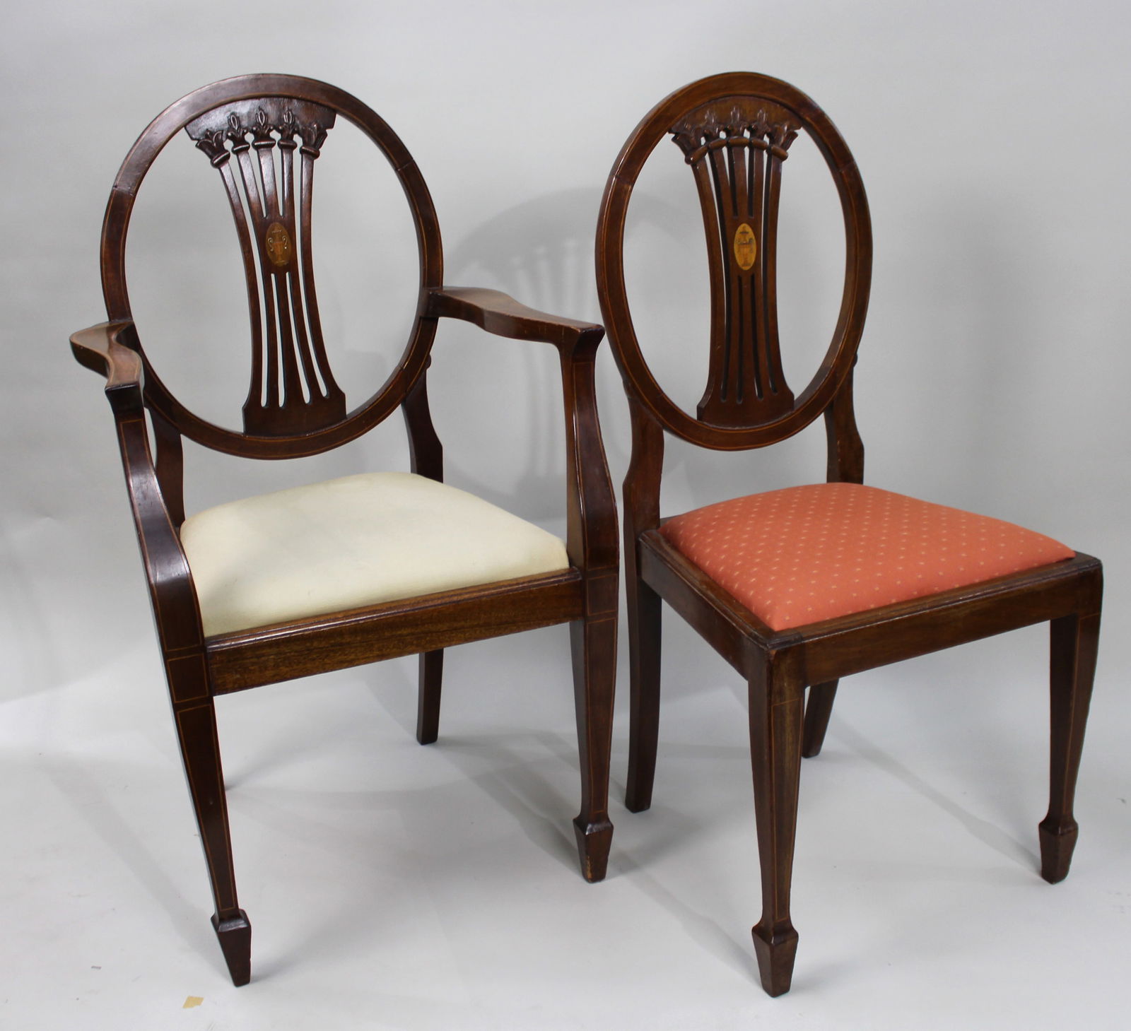Set of 8 Mahogany Inlaid Dining Chairs - 13