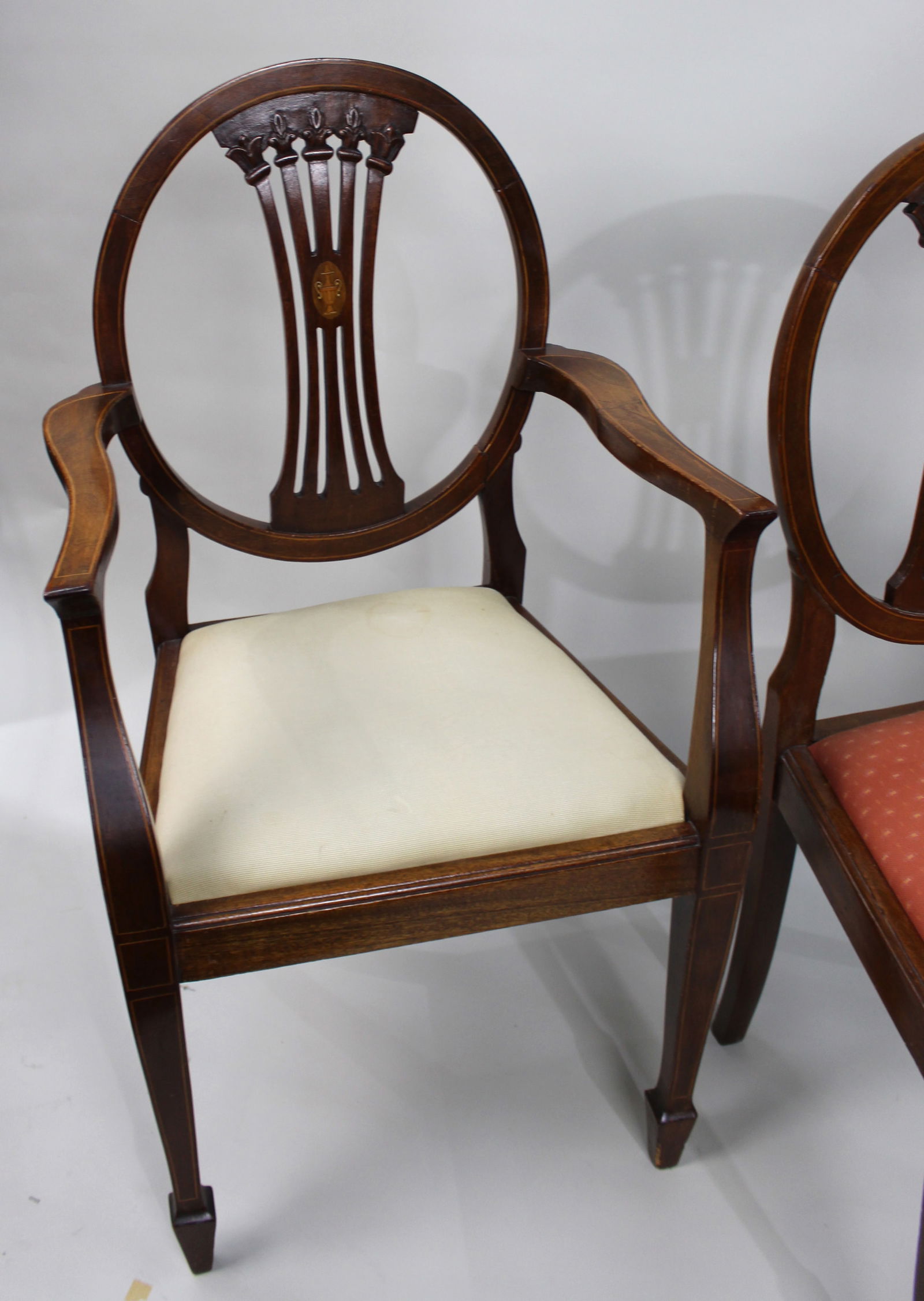 Set of 8 Mahogany Inlaid Dining Chairs - 14