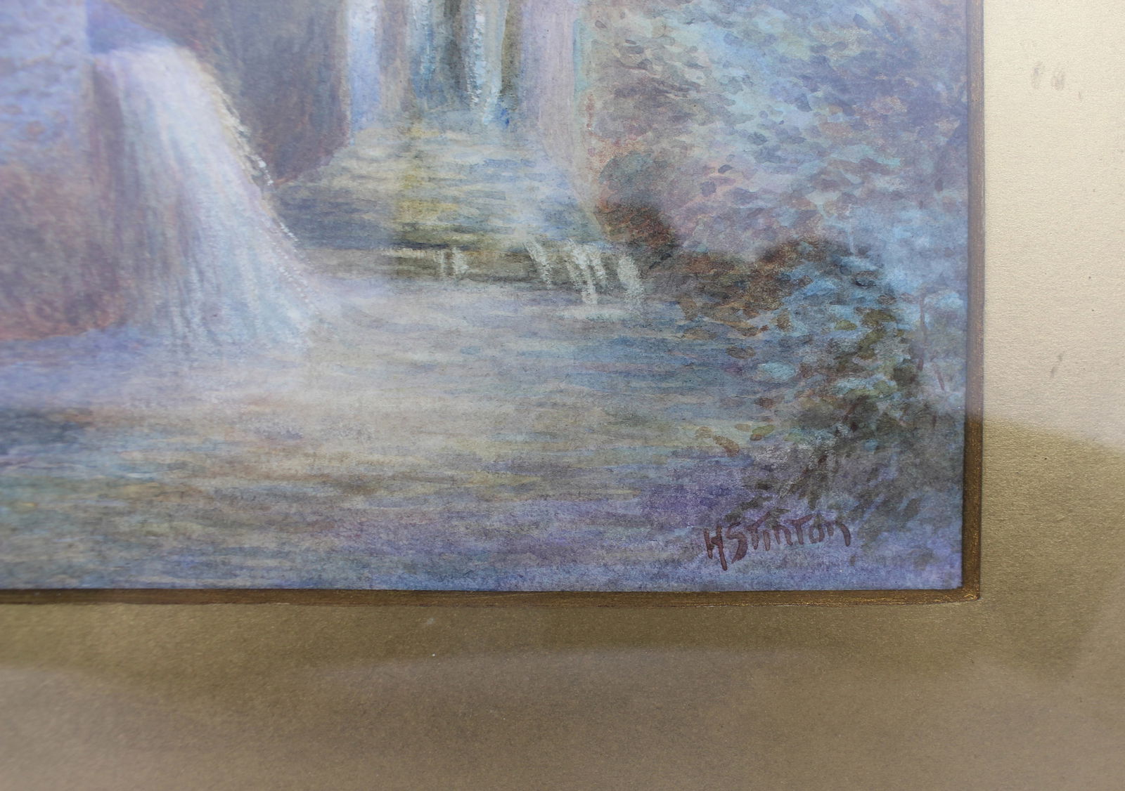 Harry Stinton (British, 1882–1968) – Watercolour Landscape with Mill and Figures - 3