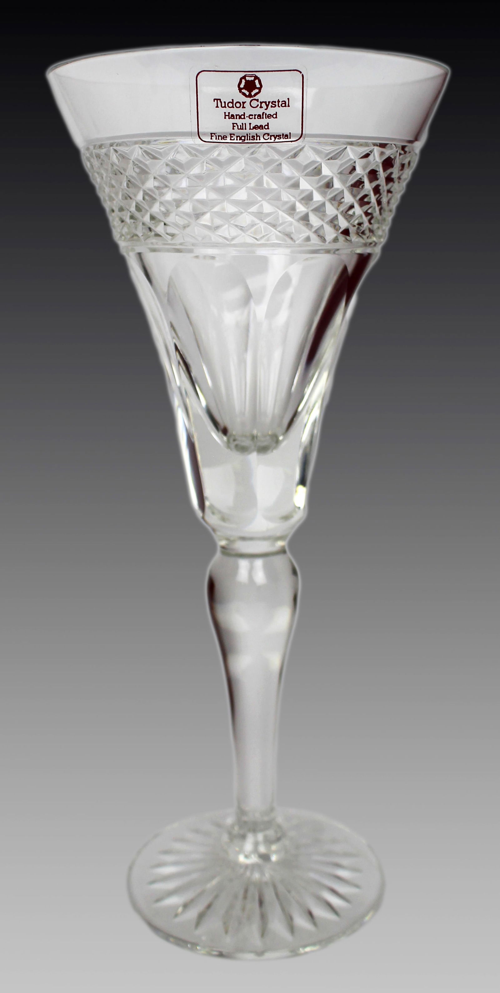 Set of 6 Tudor Crystal Castile Pattern Wine Glasses - 7