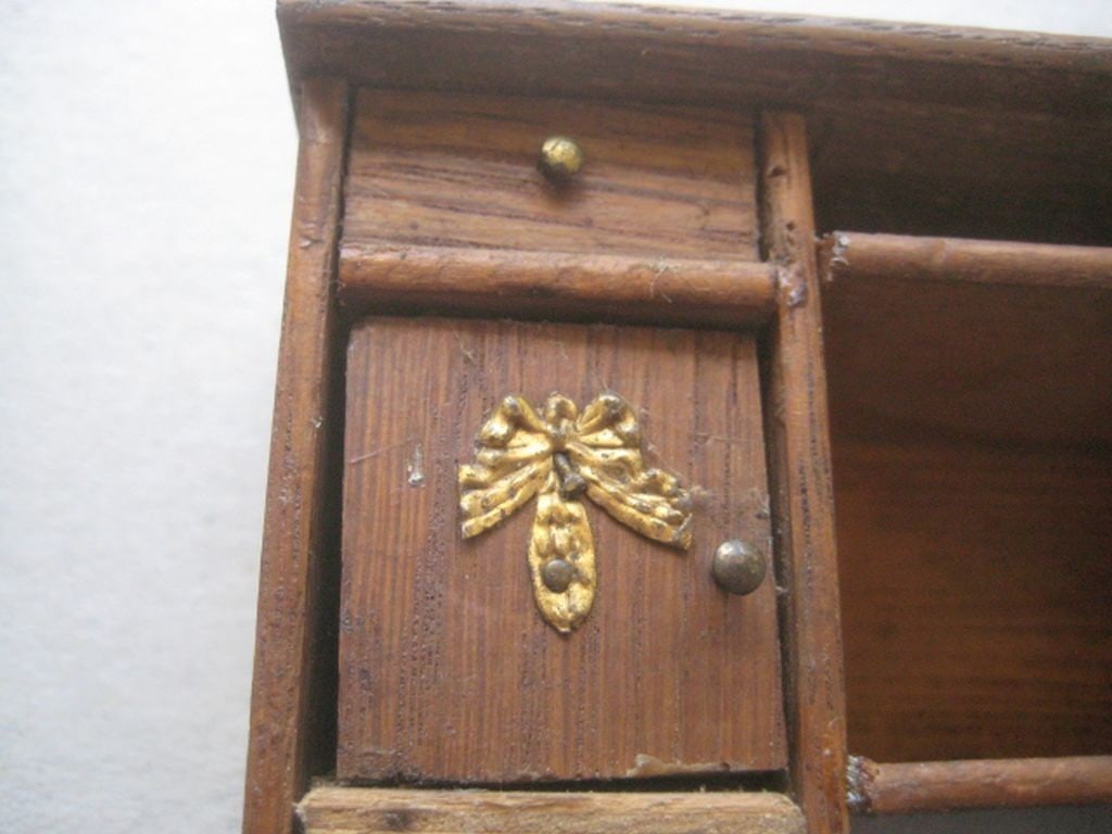 Vintage Dolls House Wooden Desk - 4