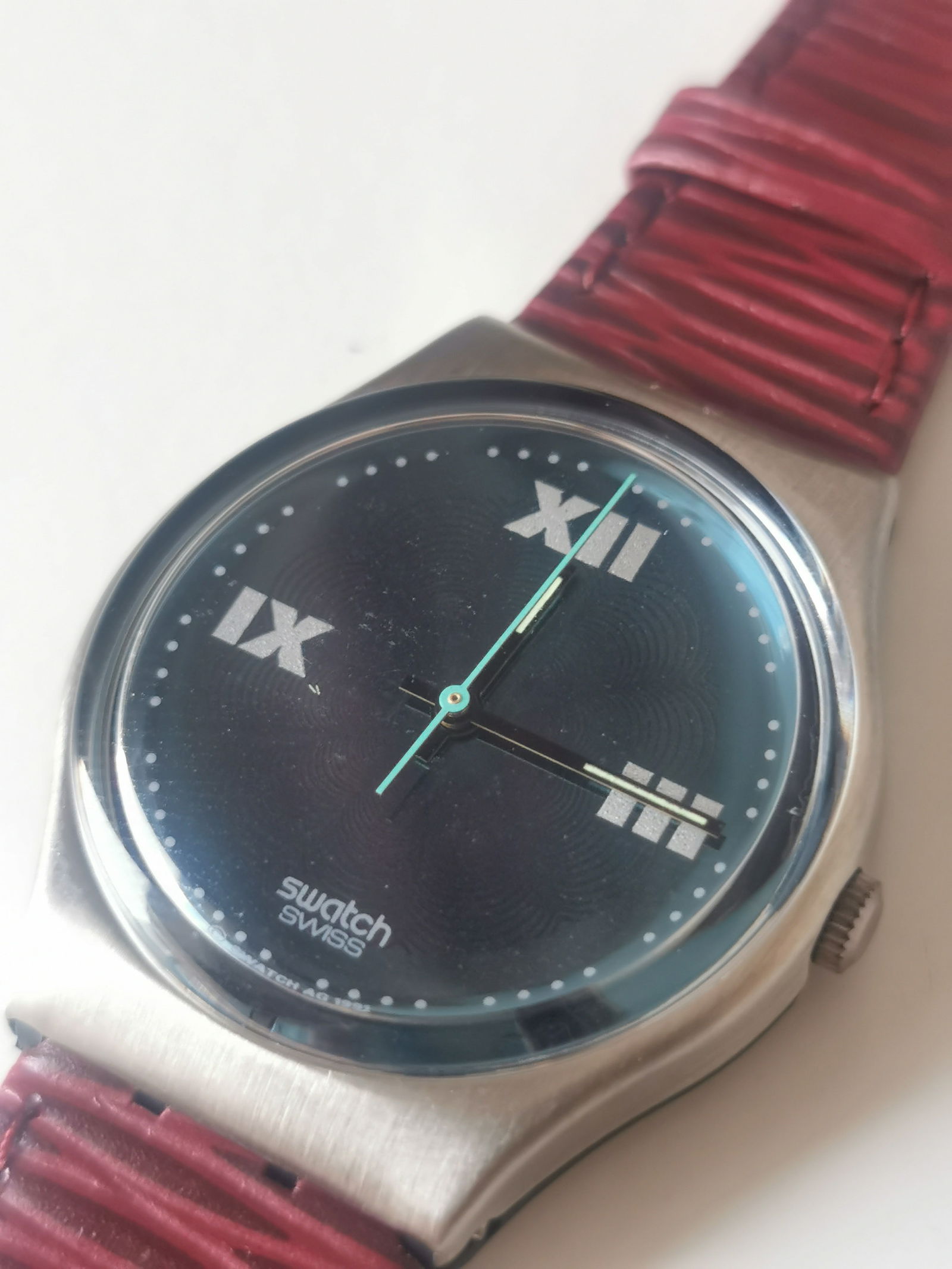 Vintage 1991 Swatch Plaza GX121 Excellent Condition Working With Original Box - 2