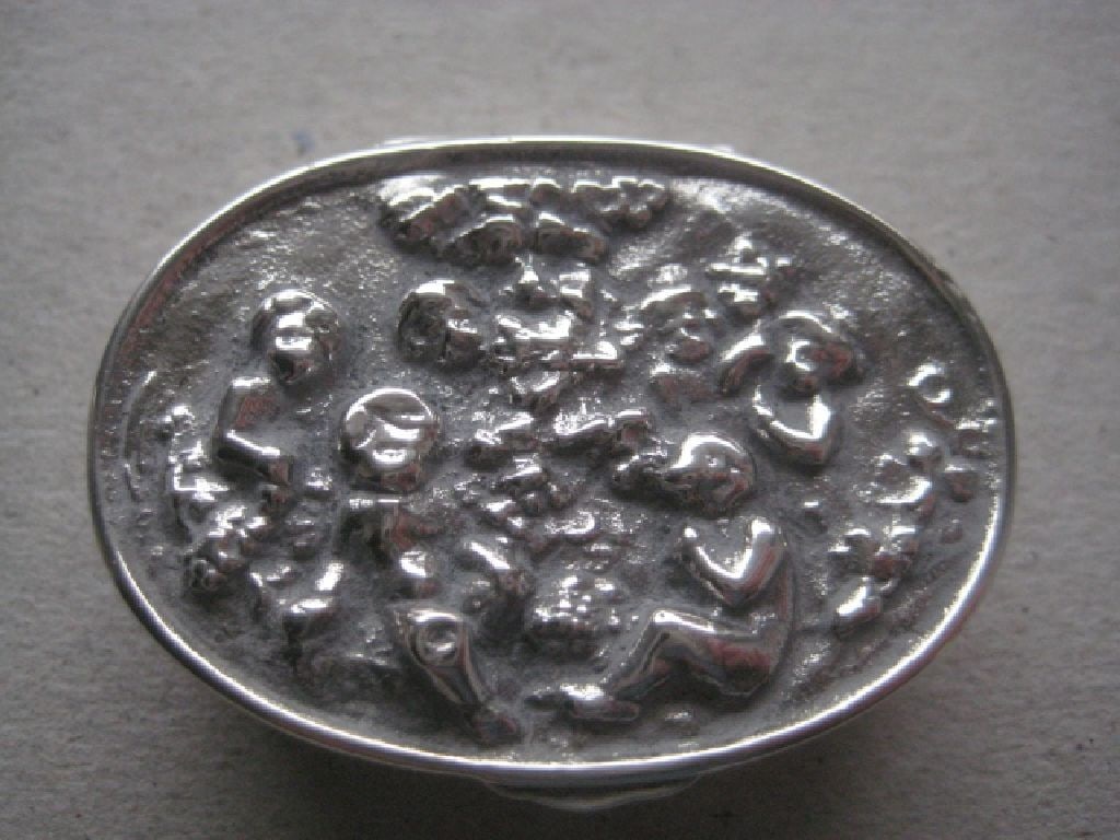 Vintage Continental Silver Pill Box - 6