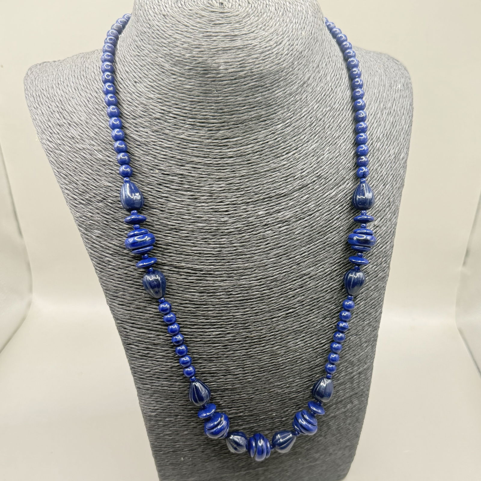Vintage Lapis Lazuli Bead Necklace 62cm 50g (1 of 2)