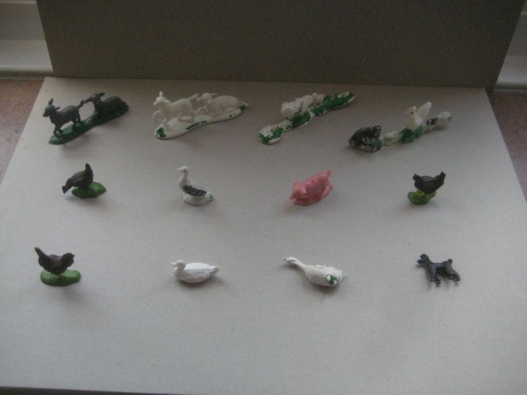 A Group of 12 Vintage Plastic Farm Animals - 2