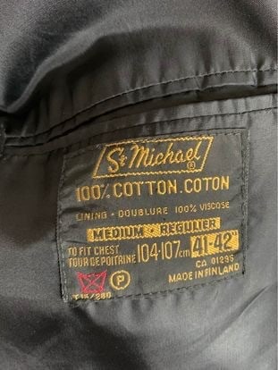Stunning Vintage (1928-1960) St Michaels Valour Jacket: Title: Stunning Vintage (1928-1960) St Michaels Valour Jacket Description: Stunning vintage (1928- 1960) St Michaels Valour Jacket. UK size 41/42; sleeves 27.” Chest 41.” 
