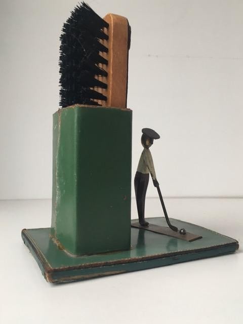 Hagenauer Art Deco Style ‘Golfer’ Bronze and Chrome, Circa 1940s - 4