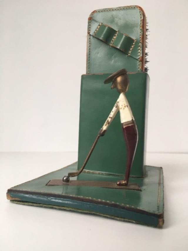 Hagenauer Art Deco Style ‘Golfer’ Bronze and Chrome, Circa 1940s - 5