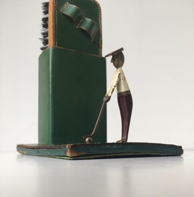 Hagenauer Art Deco Style ‘Golfer’ Bronze and Chrome, Circa 1940s - 6