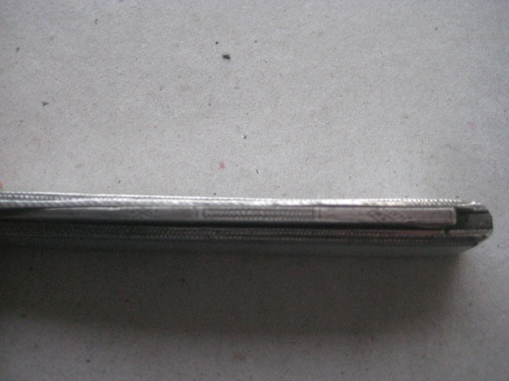 French Mother of Pearl Hafted Silver Twin Bladed Fruit Knife - 12