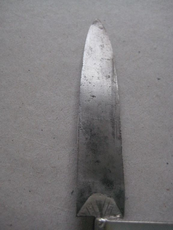 French Mother of Pearl Hafted Silver Twin Bladed Fruit Knife - 4