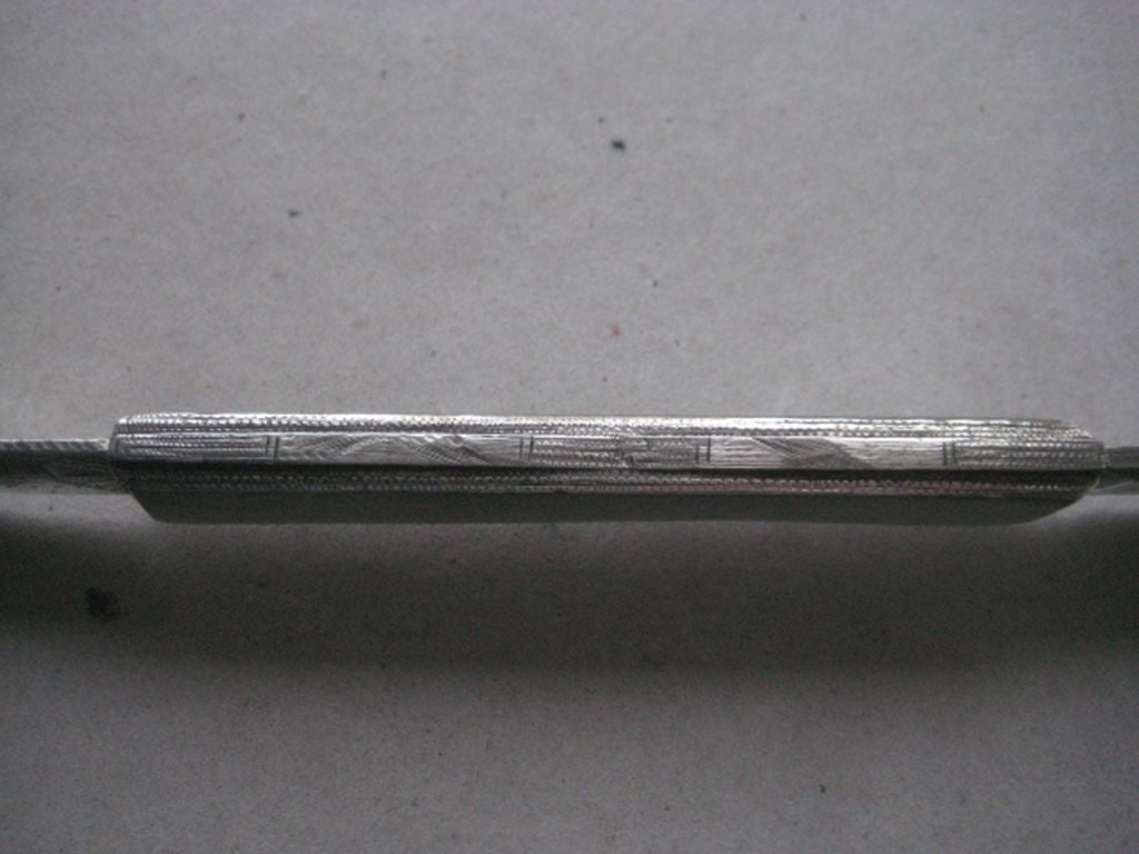 French Mother of Pearl Hafted Silver Twin Bladed Fruit Knife - 8