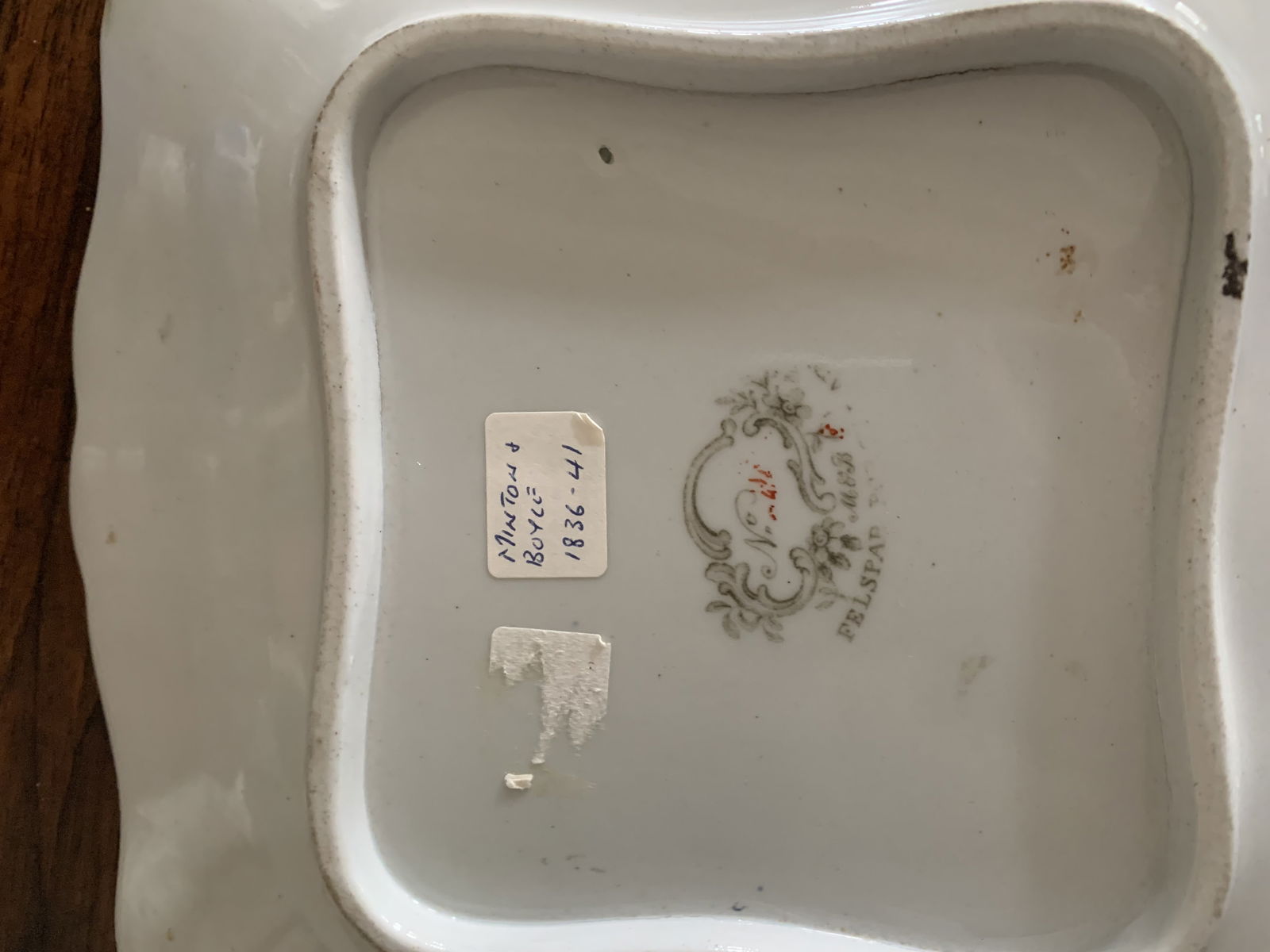 Rare c1836 Set of 8 Felspar Porcelain Fruit/Dessert Plates and Two Serving Compotes - 3