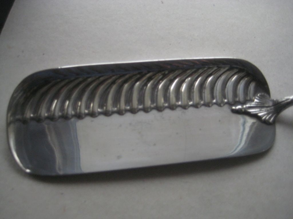 Large Antique Silver-Plated Crumb Tray - 3