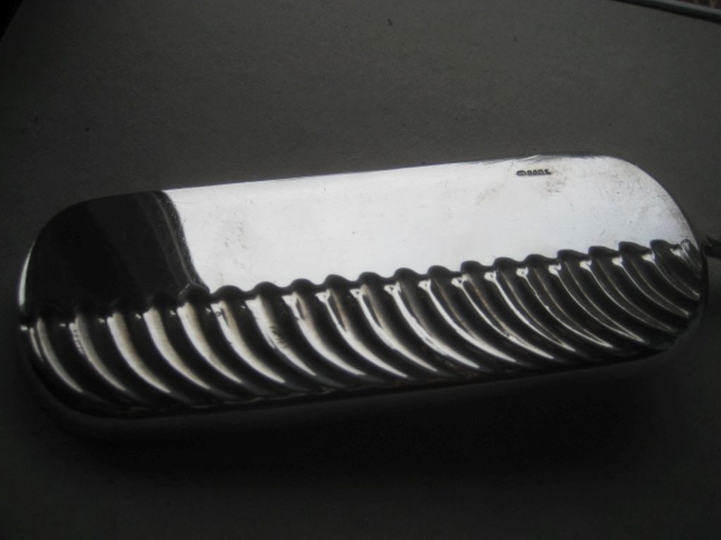 Large Antique Silver-Plated Crumb Tray - 5