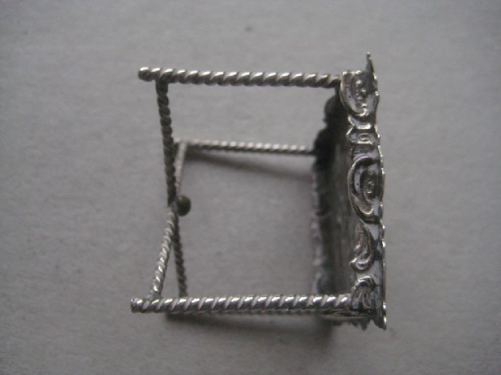 Antique Dutch Silver Miniature Table - 5