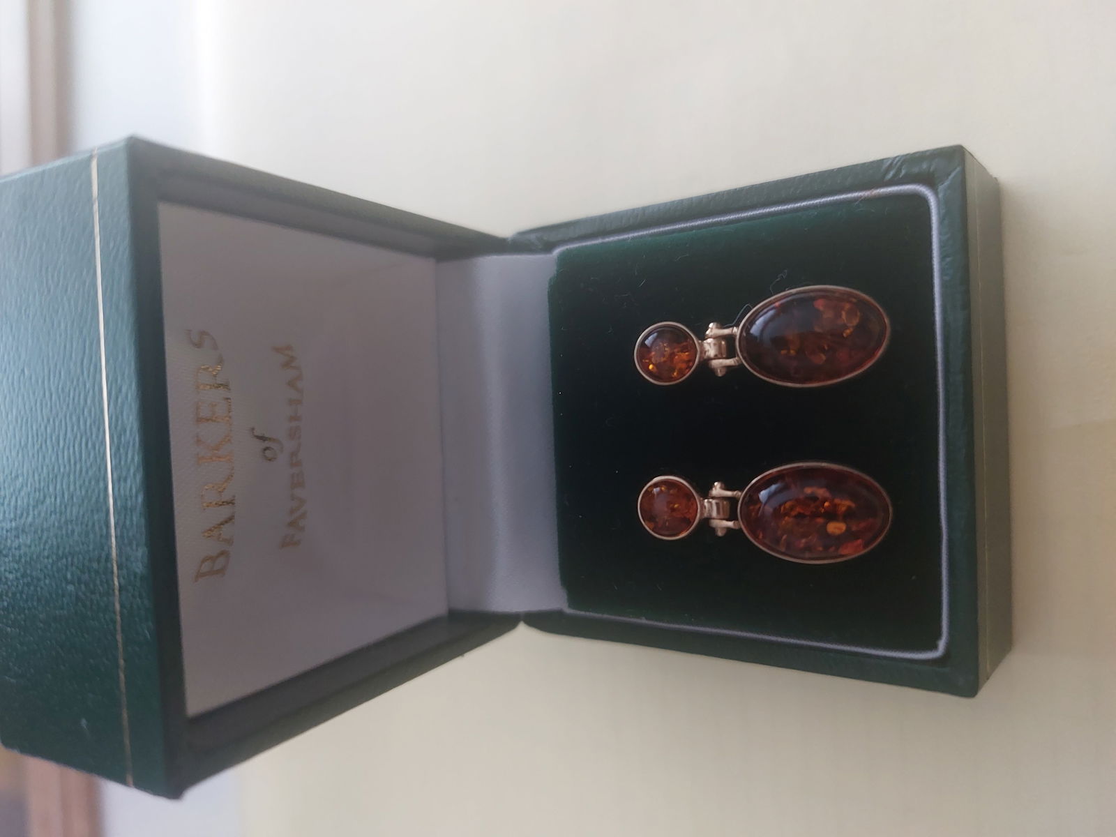 Gold and Amber Earrings - 3