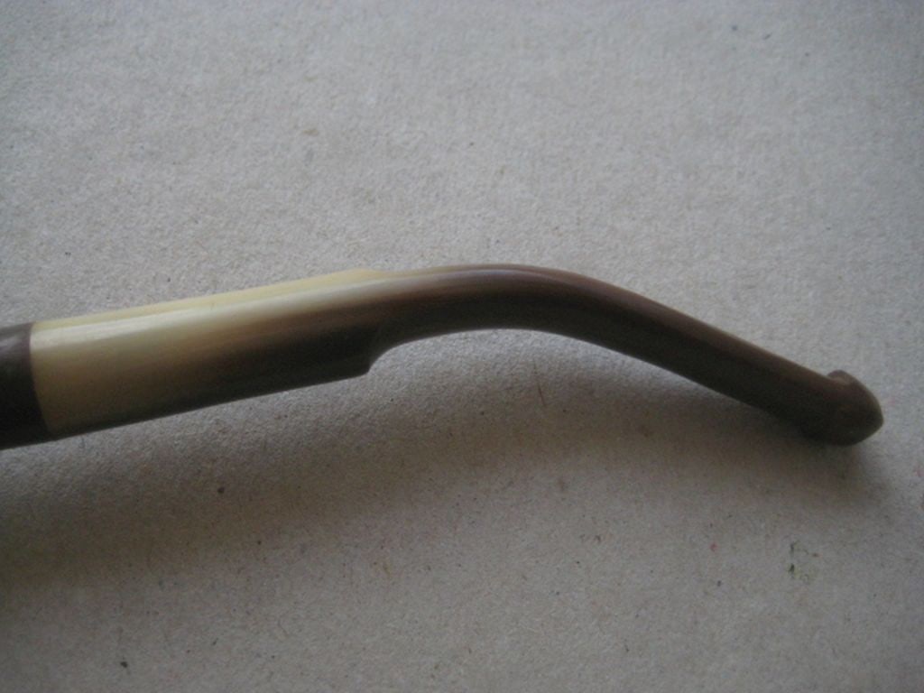 Antique Clay and Horn Pipe - 10