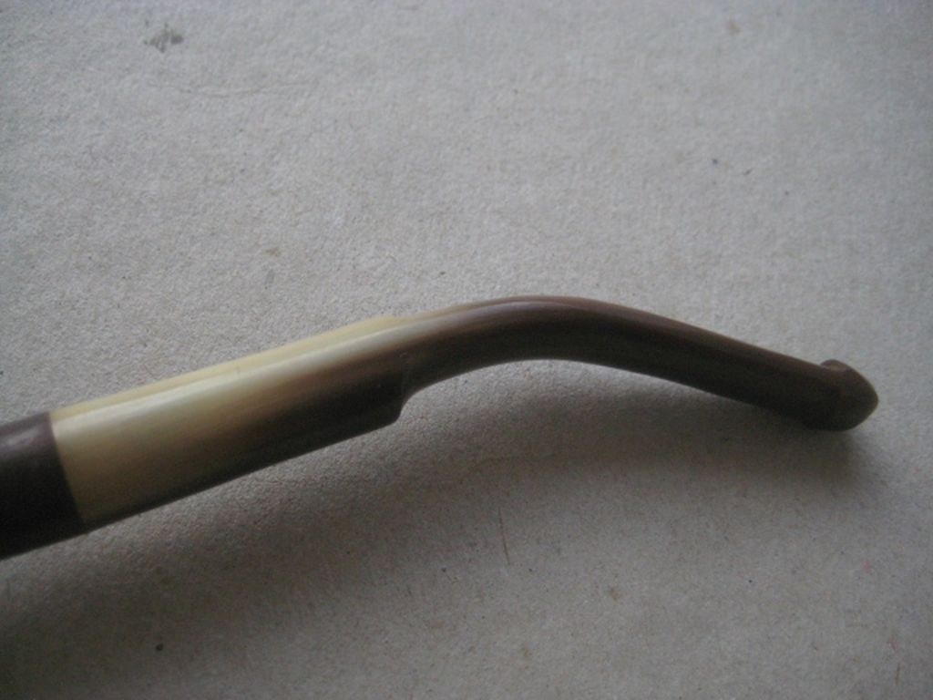 Antique Clay and Horn Pipe - 5
