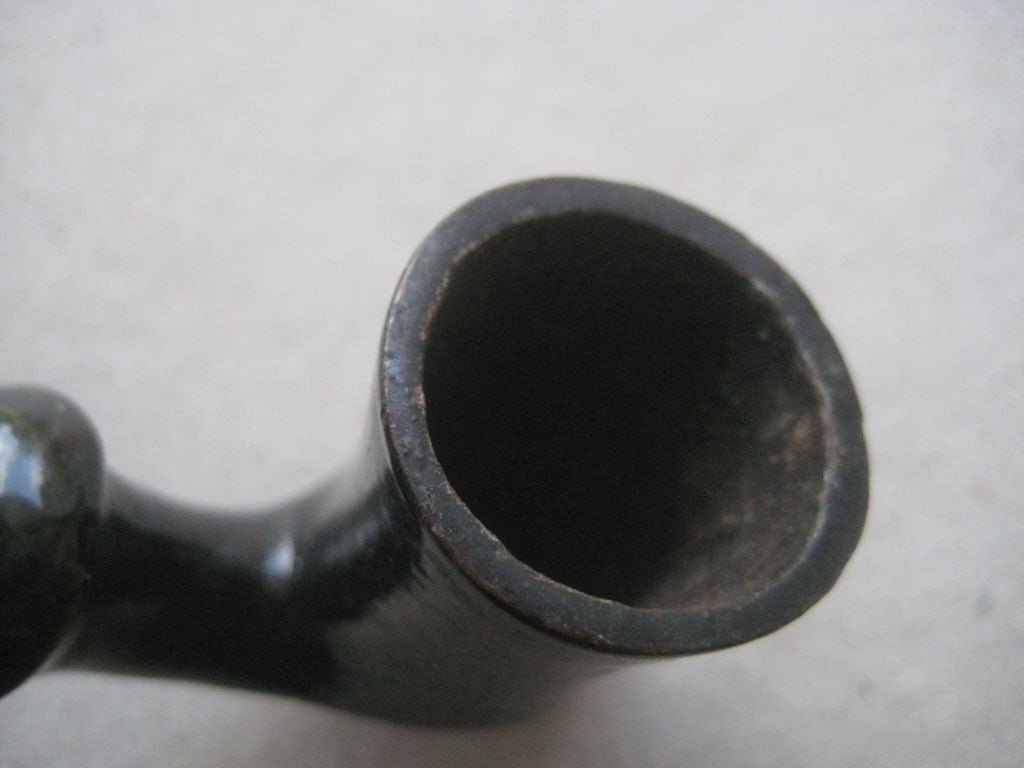 Antique Clay and Horn Pipe - 8