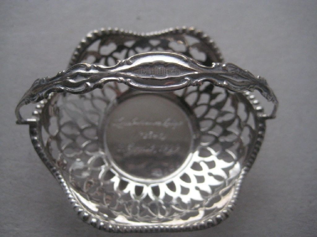 Antique Silver Sweetmeat Basket, Birmingham 1908 - 5