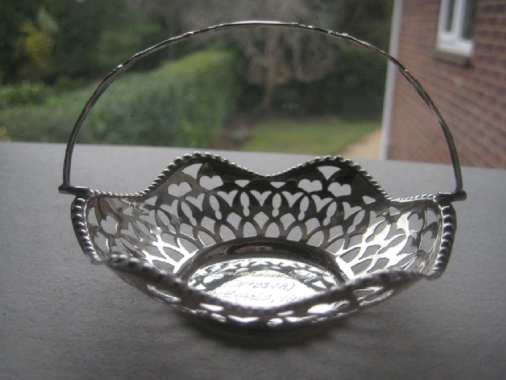 Antique Silver Sweetmeat Basket, Birmingham 1908 - 6