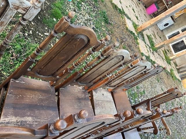 Oak Refectory Table and 12 Chairs - 8