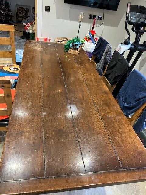 Oak Refectory Table and 12 Chairs - 2