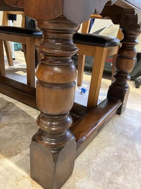 Oak Refectory Table and 12 Chairs - 5