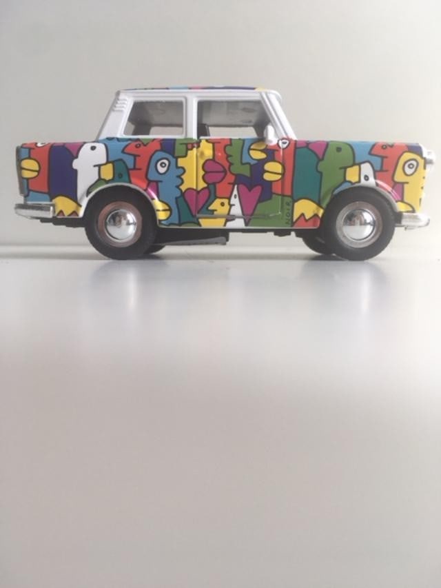 Thierry Noir (b.1958) ‘Heads’ Berlin Trabant Car In Colours By Thierry Noir, 1994, Sold  - 12