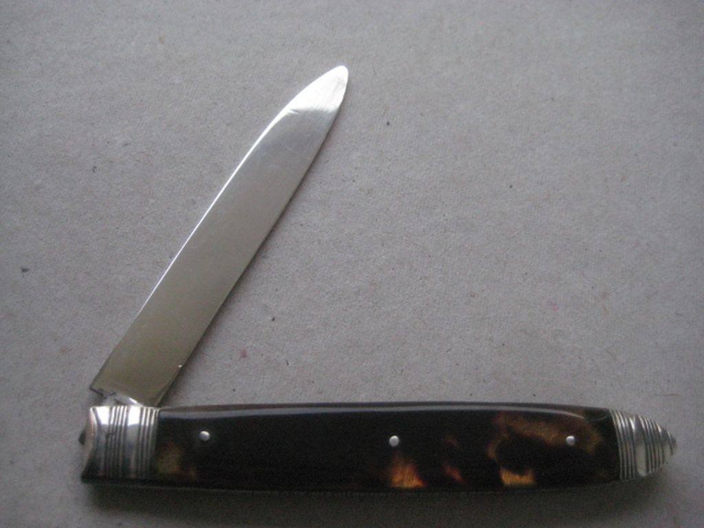Antique George III Silver Folding Fruit Knife - 2