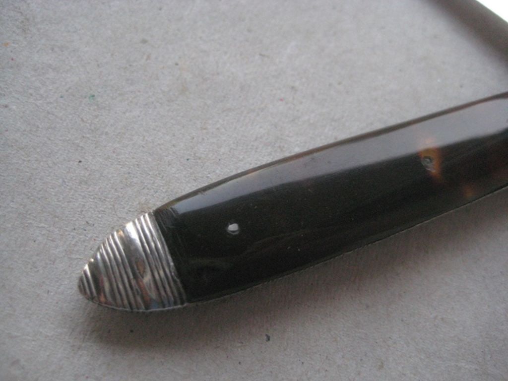 Antique George III Silver Folding Fruit Knife - 3