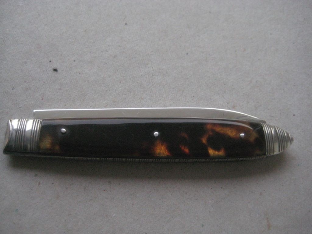 Antique George III Silver Folding Fruit Knife - 8
