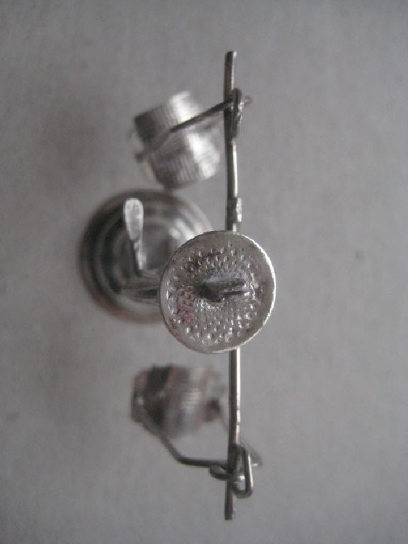 Chinese Miniature White Metal Gentleman Carrying Cheese - 5