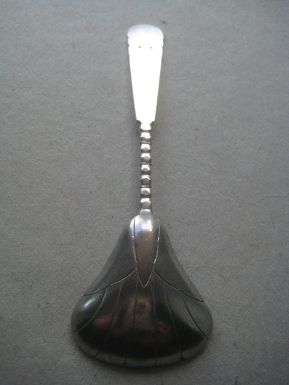 Antique Silver Plated Chinese Spoon - 2